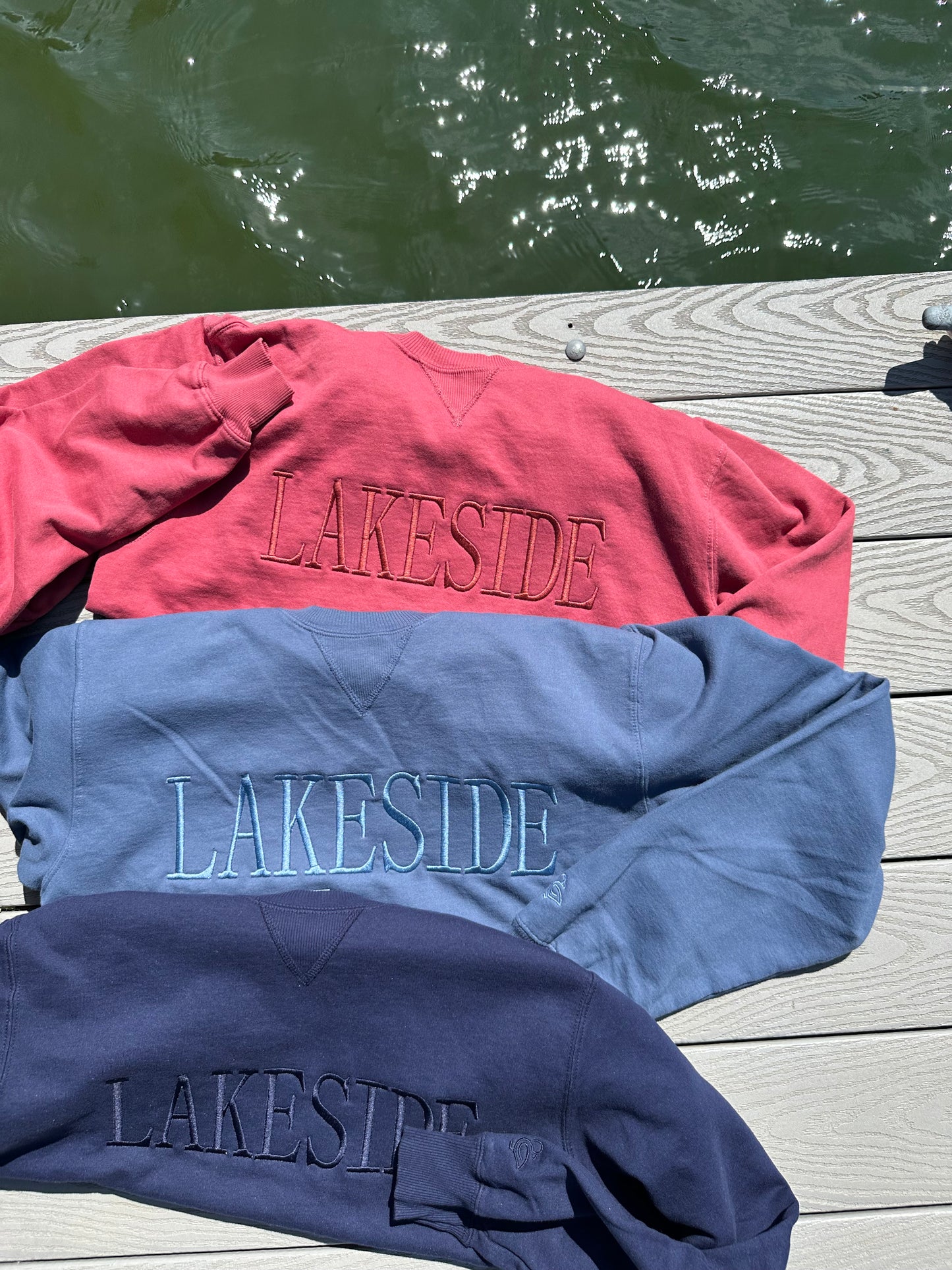 The Lakeside Embroidered Crewneck