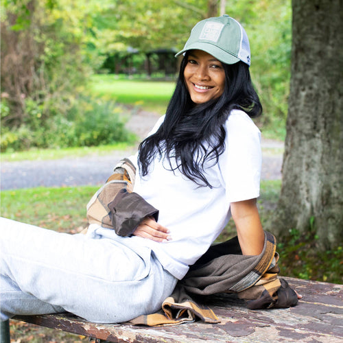 Camp Icon - Moss Green  Adjustable Mesh Hat