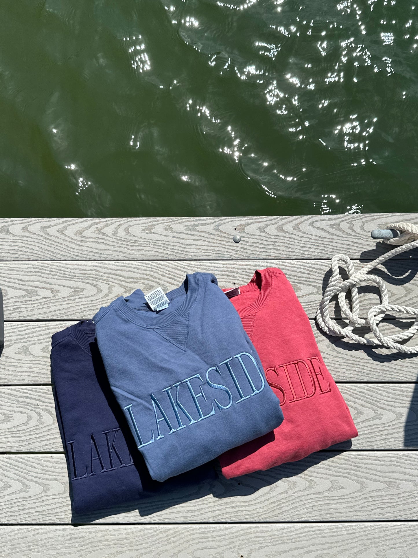 The Lakeside Embroidered Crewneck