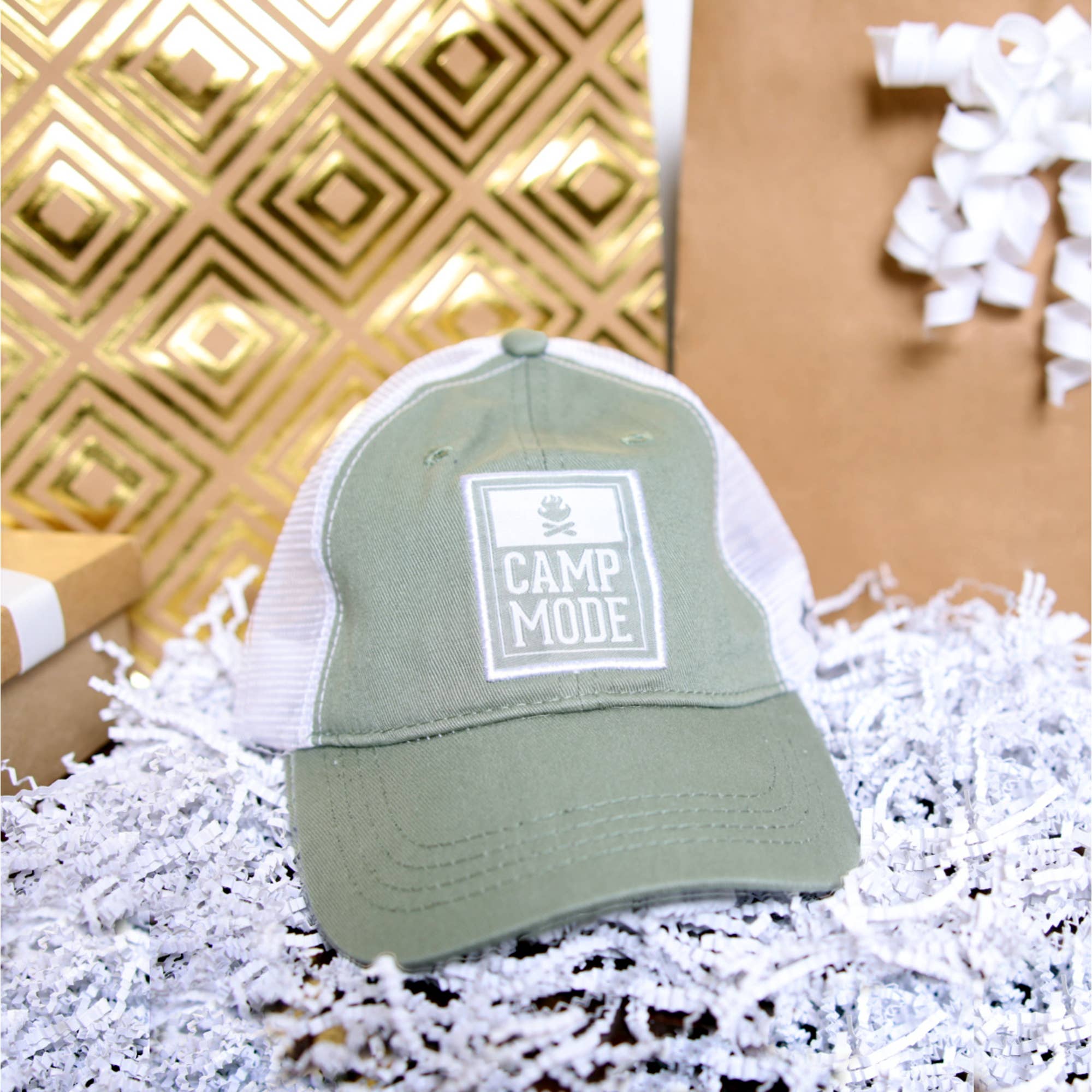 Camp Icon - Moss Green  Adjustable Mesh Hat